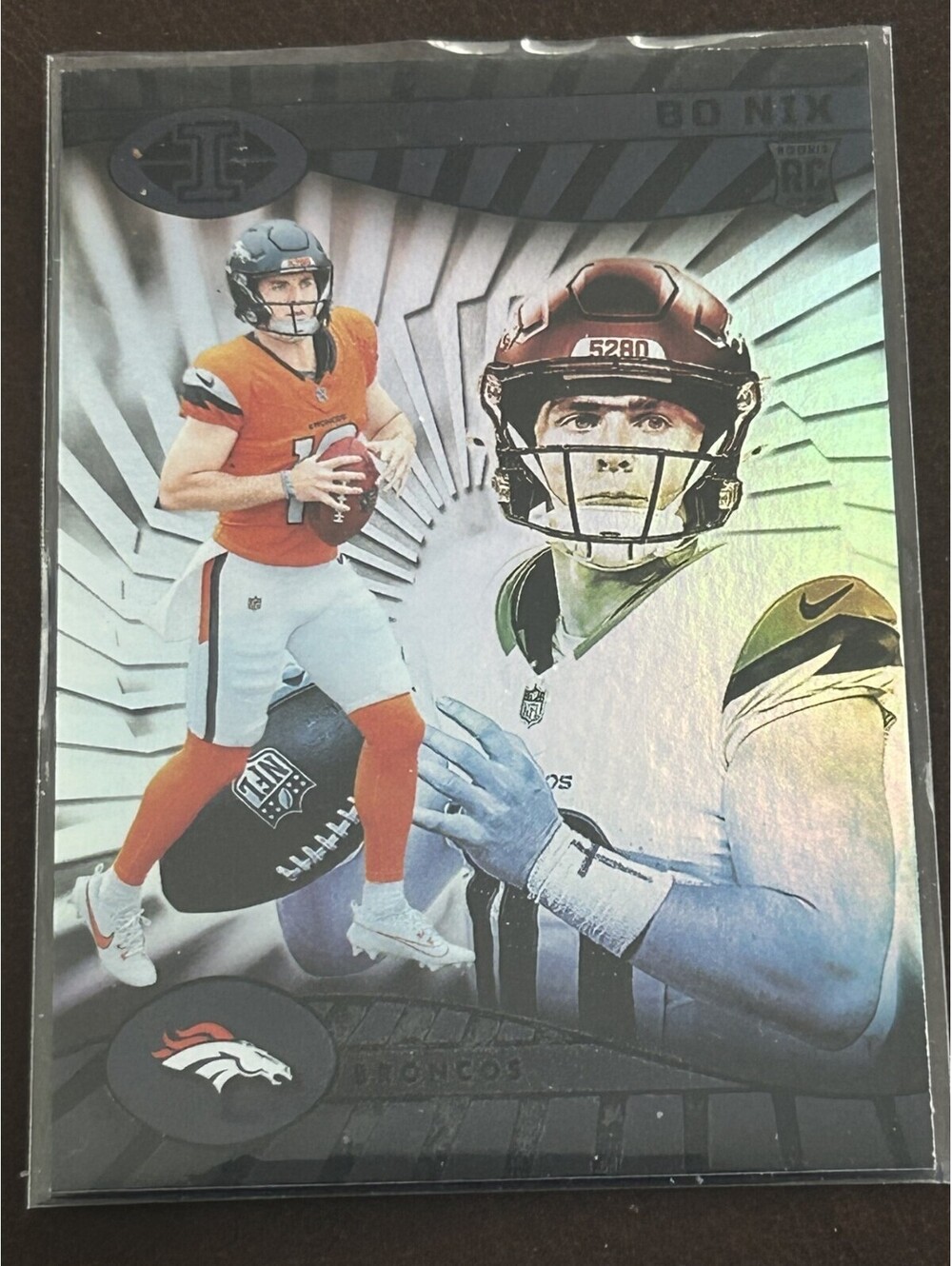 BO NIX ROOKIE CARD NFL QB 2024 PANINI ILLUSIONS #22 FOOTBALL RC NEAR MINT
